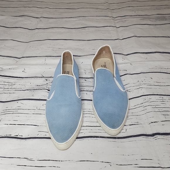 BOEMOS Made In Italy Upper Leather Light Blue Slip On Shoes Size 39 - Picture 1 of 8